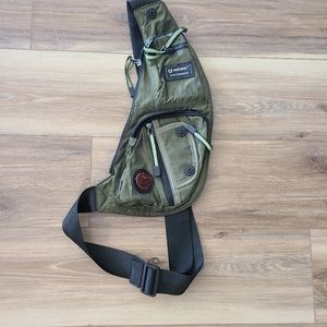 Olive Green Crossbody Key & Card Holder Sling